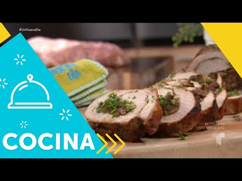 Recetas de cocina: Lomo de Cerdo Relleno de Higos | Un Nuevo Día | Telemundo