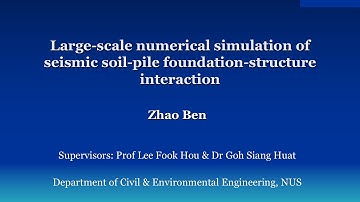 Large scale numerical simulation of seismic soil pile foundation structure interaction