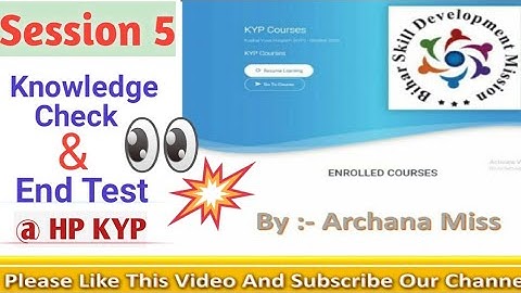 session 5 knowledge check and end test।। 👍#3 BS-CIT end test।। session 5 का end test । #kypblog