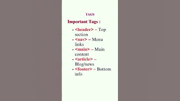Semantic HTML Tags| #html  #semantichtml  #css #webpage #frontenddevelopment #shorts