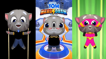 TALKING TOM HERO DASH -- BLACK HERO TO CLASSIC RUN & PINK HERO TOM FUNNY FAIL MIRROR MODE