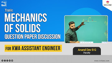 Mechanics of Solids | QP Discussion | Assistant Engineer Kerala Water Authority | Free Class