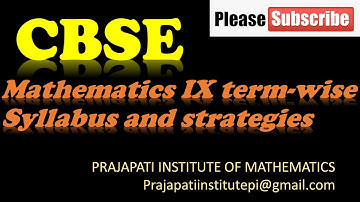 MATHEMATICS IX Term-wise Syllabus COURSE STRUCTURE (CODE NO. 041)