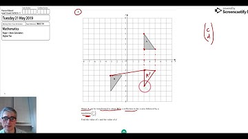 5 Transformations, Edexcel 2019 Maths GCSE Higher Tier Paper 1 Question 5