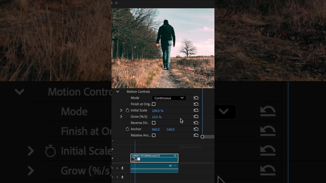 How to create zoom in and out grow fx in Adobe Premiere pro