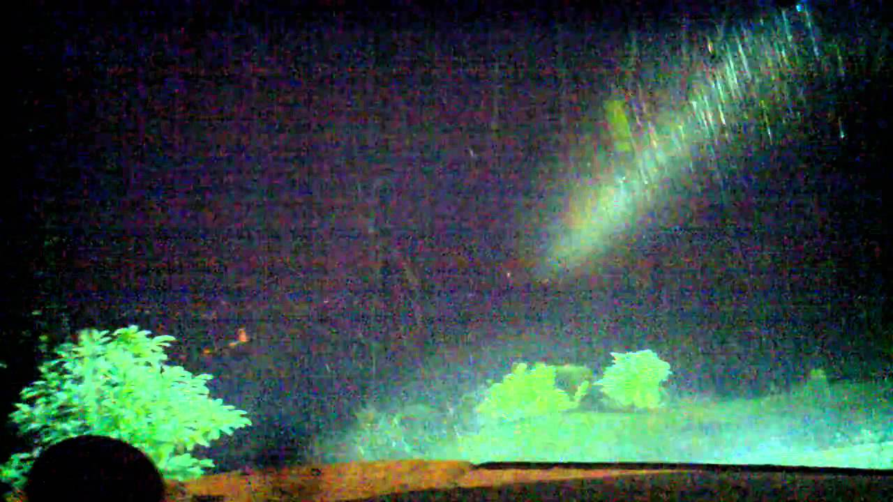 Magnalight 50 watt HID searchlight in a thunderstorm