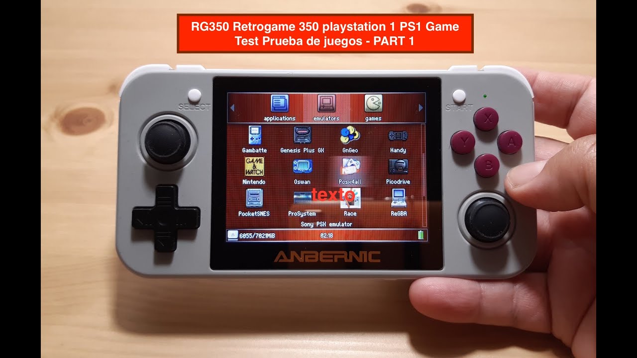RG350 RetroGame 350 playstation 1 PS1 Game Test Prueba de juegos - PART 1