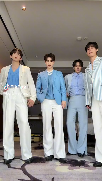 SailubPon & BenzGarfield in Korea 💙 Blue suits all 4 of them  #benzgarfield #sailubpon