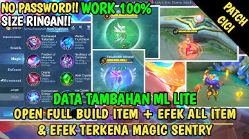 Data Open Full Build Item + Efek All Item & Efek Terkena Magic Sentry Terbaru | Data Tambahan ml