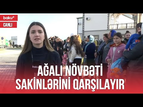 AĞALI NÖVBƏTİ SAKİNLƏRİNİ QARŞILAYIR - BAKU TV