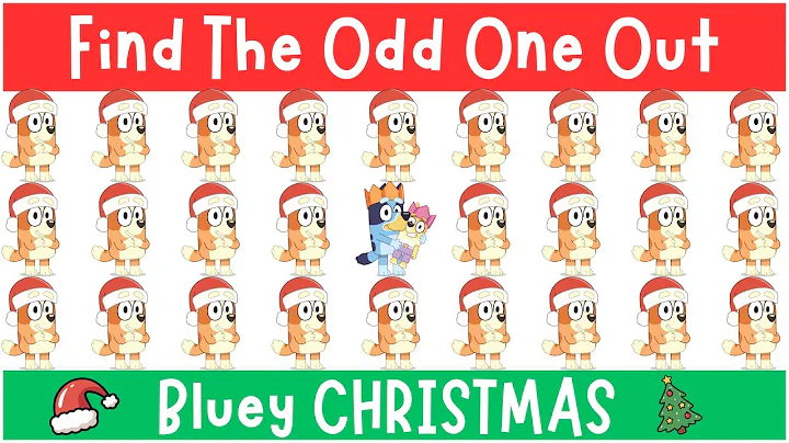 Find The Odd One Out: Bluey Christmas Swim 🎄