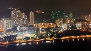 relaxing suasana malam hari kota Hongkong