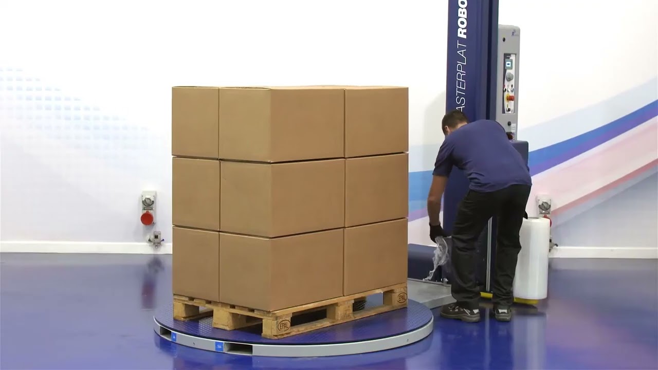 ROBOPAC Masterplat Plus | Tavola Rotante con Prestiro Integrato per Avvolgimento Pallet