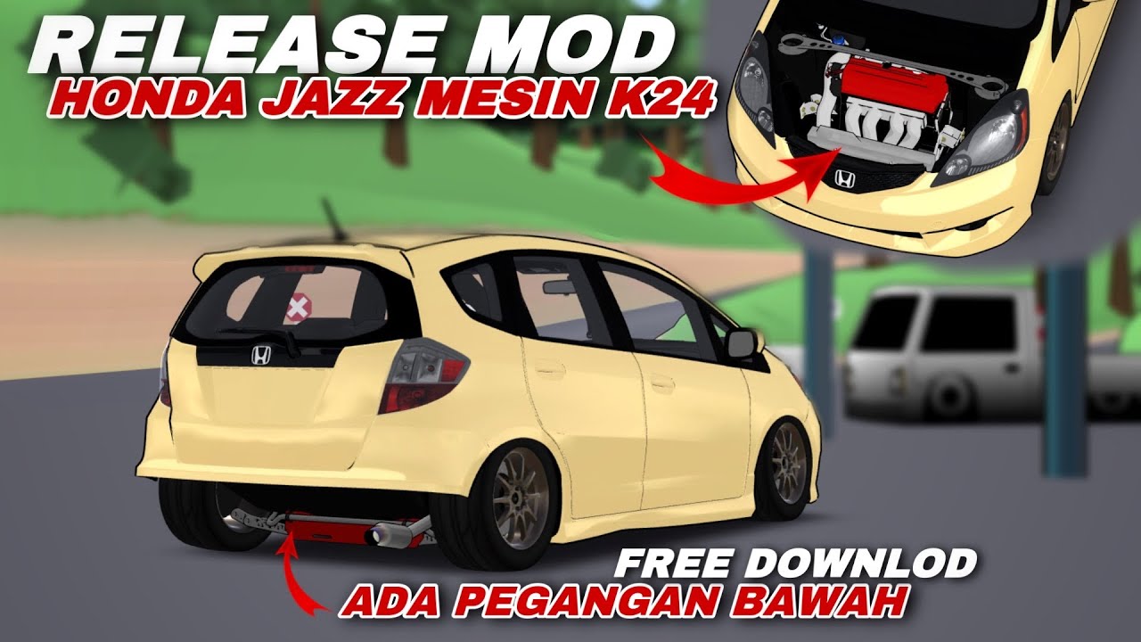 FR LEGENDS MOD HONDA JAZZ MESIN K24🥵 TRONDOL FREE DOWNLOAD