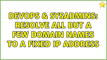 DevOps & SysAdmins: Resolve all but a few domain names to a fixed IP address