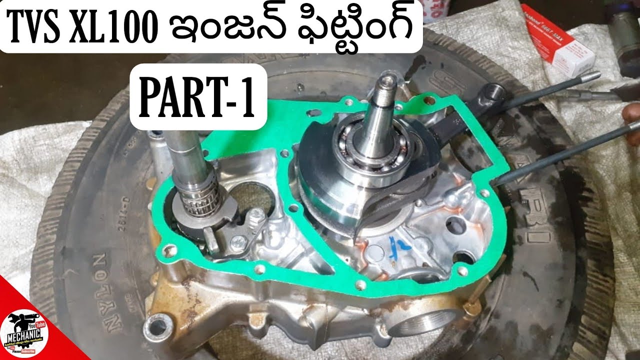TVS XL100 Engine Fitting Part-1 In Telugu||Kadthal Village Bike Mechanic