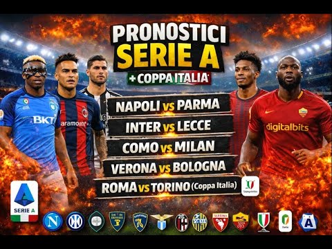 Video Pronostici Serie A Recuperi + Coppa Italia | Napoli, Inter, Milan, Roma |