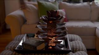 Desert Steel Outdoor Pinecone Luminary on QVC screenshot 1
