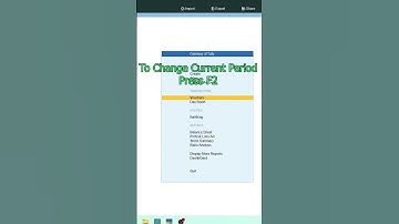 How change in date in Tally Prime ?  #tally #tallyprime