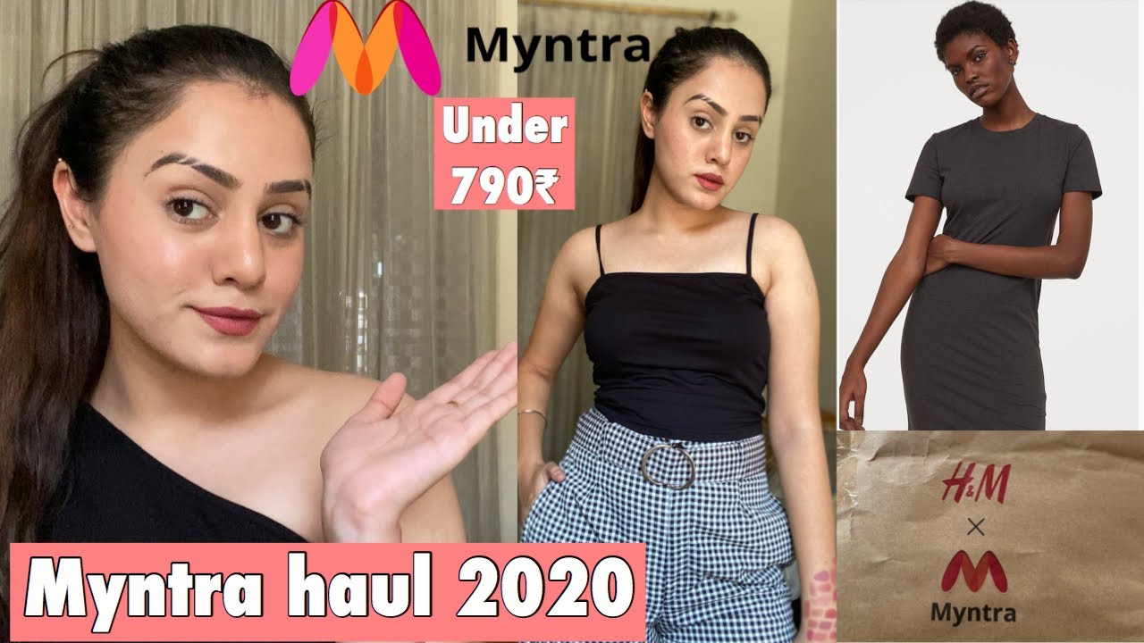 Myntra try on haul 2020 / H&m tops , jeans , dresses under 790₹ / kp styles