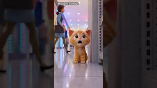 Tiny Baby Cat Lost in the Mall 😿Officer Saves the Day | Heartwarming Story #Shorts @Valvet_vortex