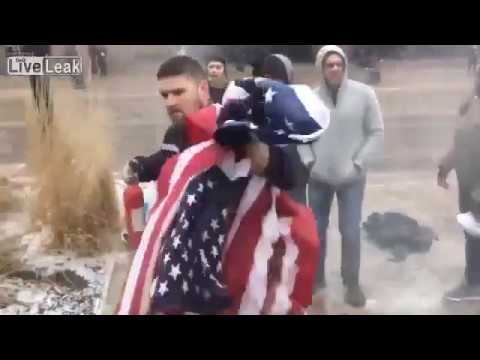 FedEx Driver breaks up Burning of US Flag
