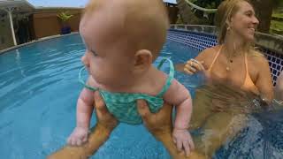 Babies 1st POOL DAY! (oahu, HI VLOG)