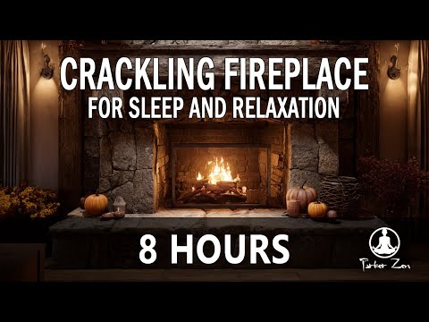 Cozy Fireplace Crackling Sounds (8 Hours) | Relaxing Fire for Sleep