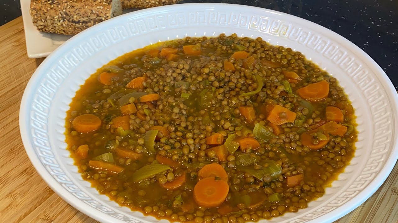 Soupe facile aux lentilles et légumes