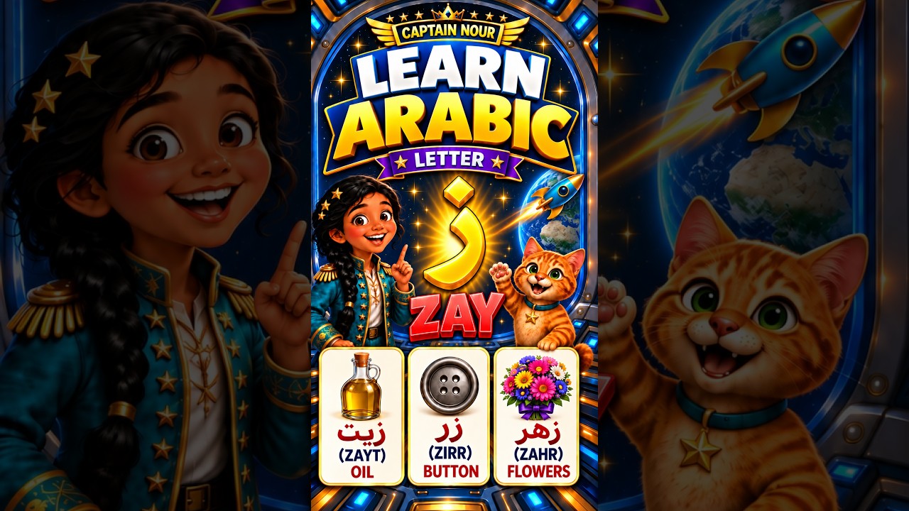 Learn Arabic Letterز ZAY and 3 Easy Arabic Words for Beginners 🚀 #learnarabic #arabic