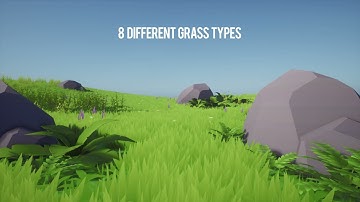 Cartoon Grass and Plants for Unreal Engine with Wind Simulation