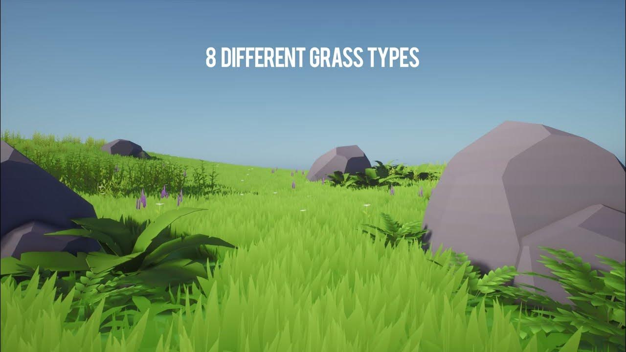 Cartoon Grass and Plants for Unreal Engine with Wind Simulation - YouTube