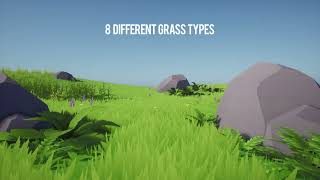 Cartoon Grass and Plants for Unreal Engine with Wind Simulation