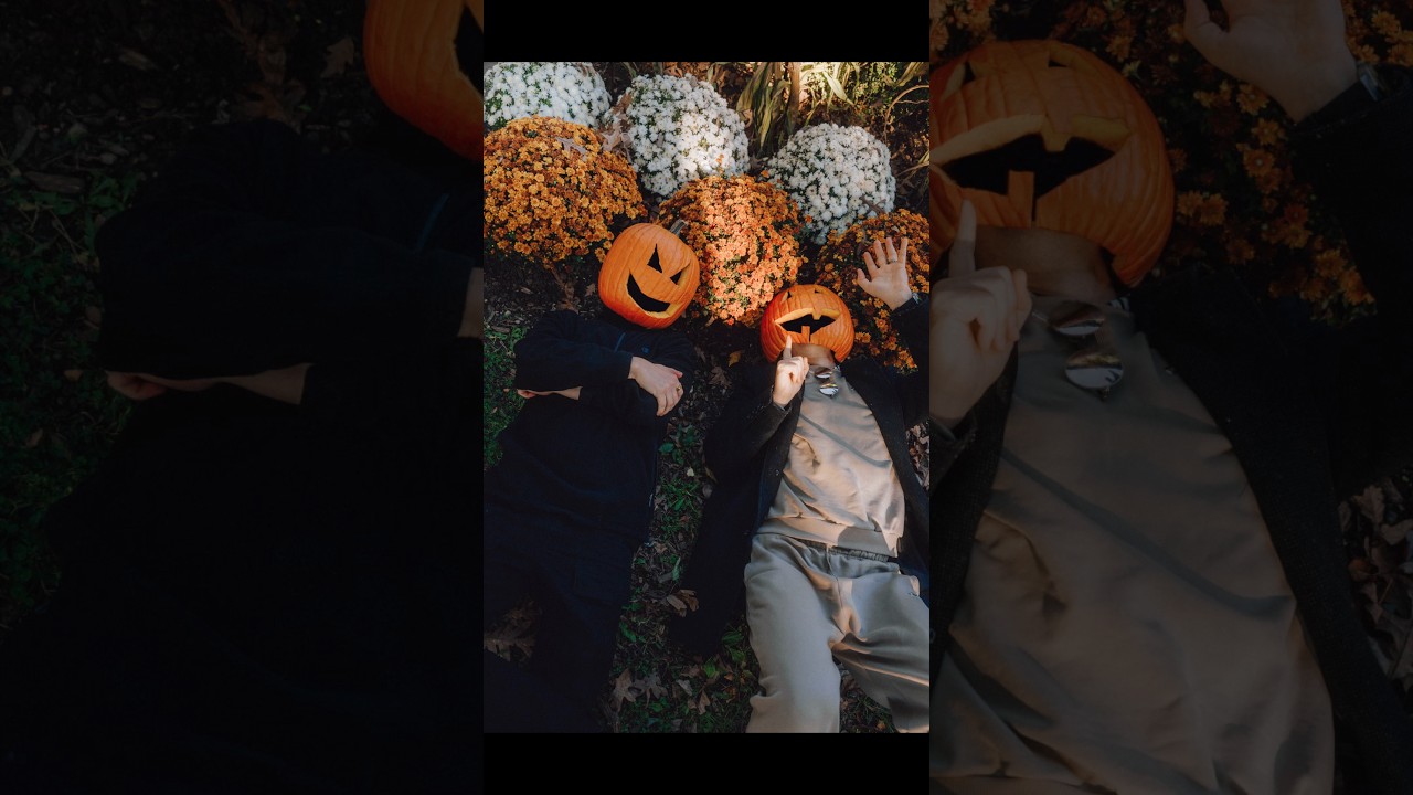 Talked bro into doing pumpkin head photo shoot