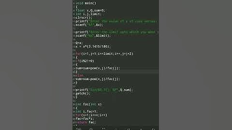 How to find taylor seriesof sin(x) by using C programming