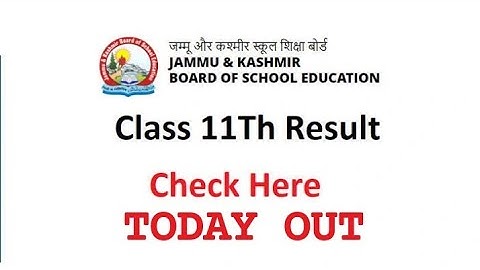 Jkbose 11th class result out today check now