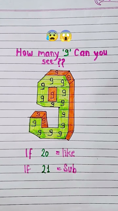 how many 9 are there? 😱#shorts