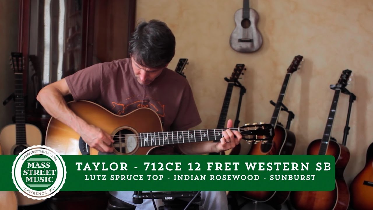 Taylor Guitars - 712ce 12-Fret Western Shaded Burst