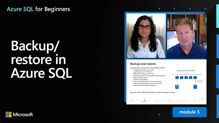 Backup/restore in Azure SQL | Azure SQL for beginners (Ep. 46)
