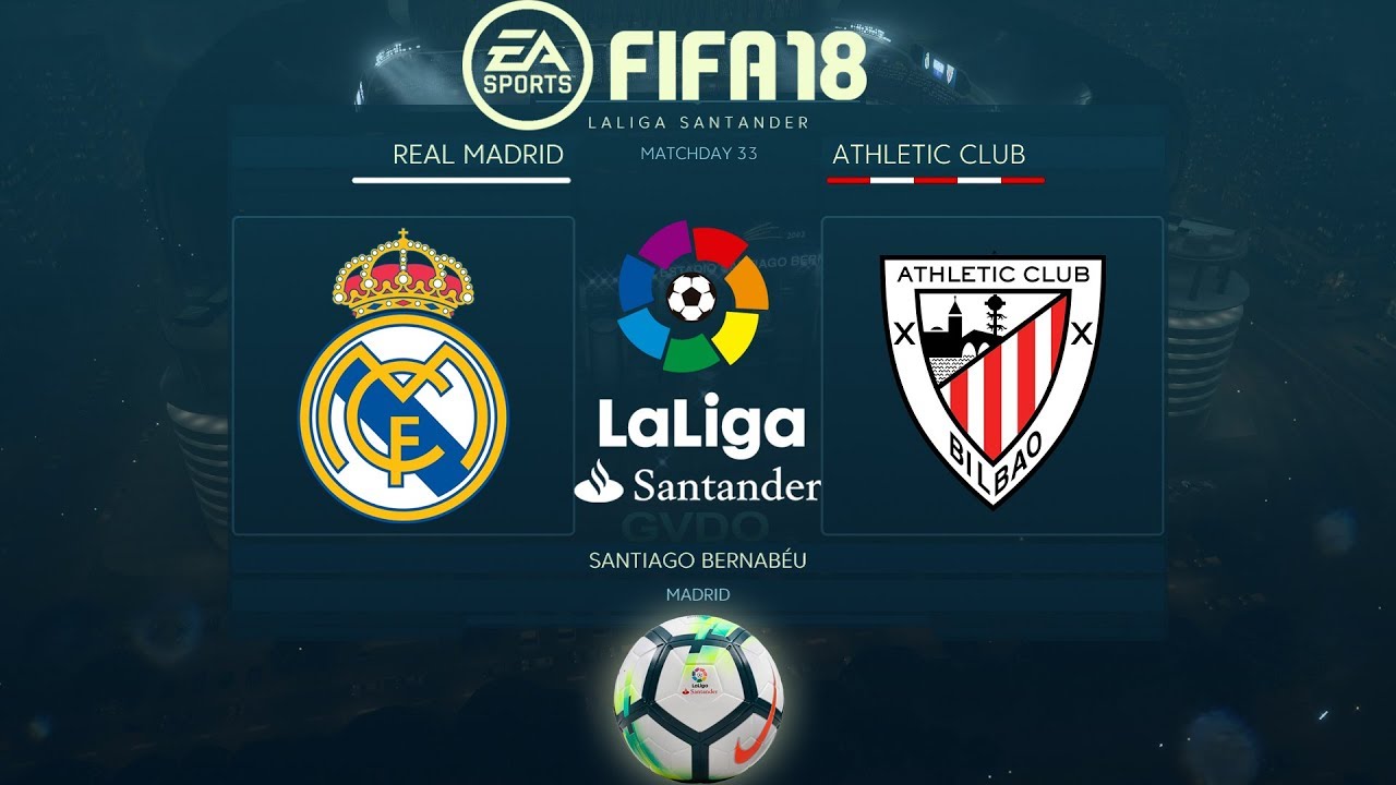 FIFA 18 Real madrid vs Athletic Club | La Liga 2017/18 | PS4 Full Match