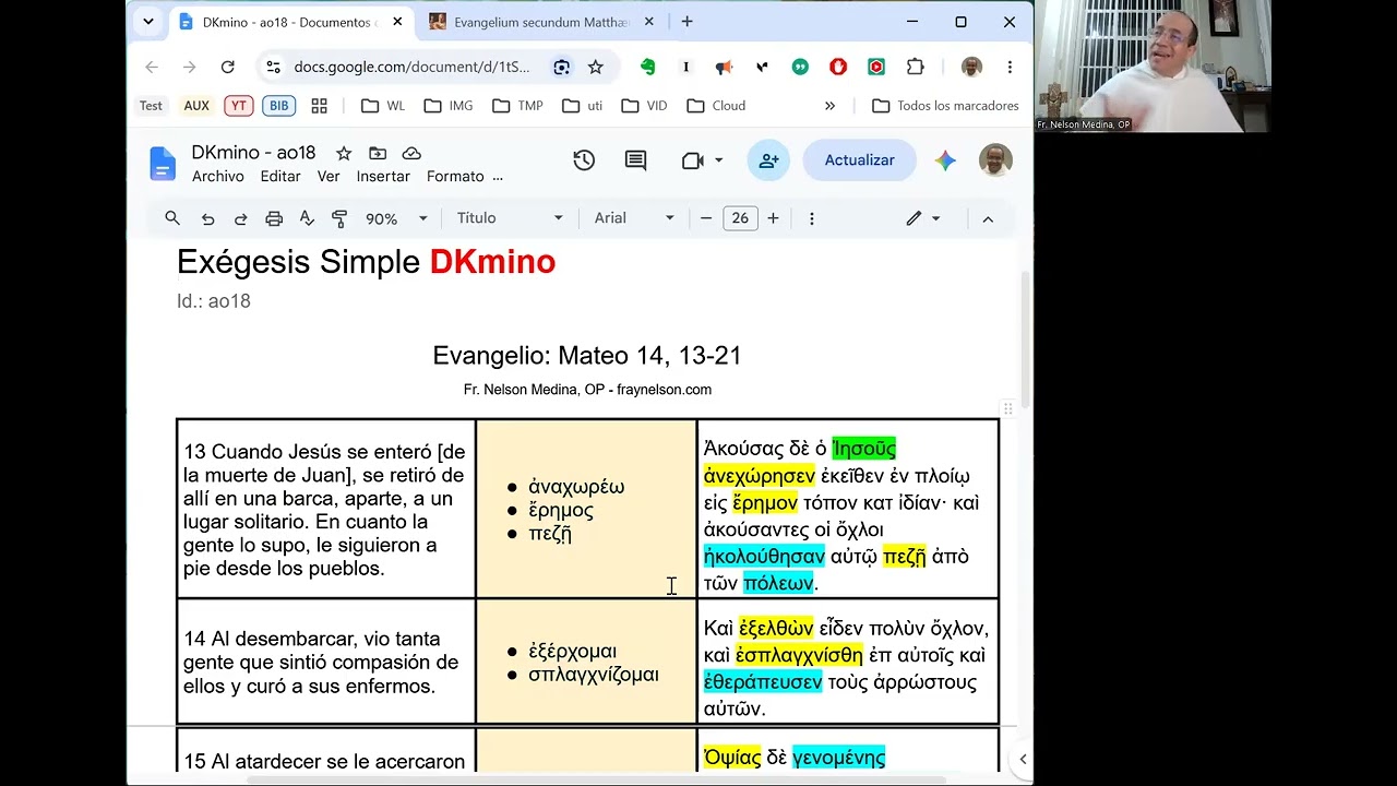 [158] Exégesis Simple para el Domingo XVIII del Tiempo Ordinario, ciclo A (DKmino ao18)