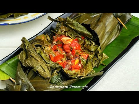 Pepes Peda Daun Singkong Bumbu Padang