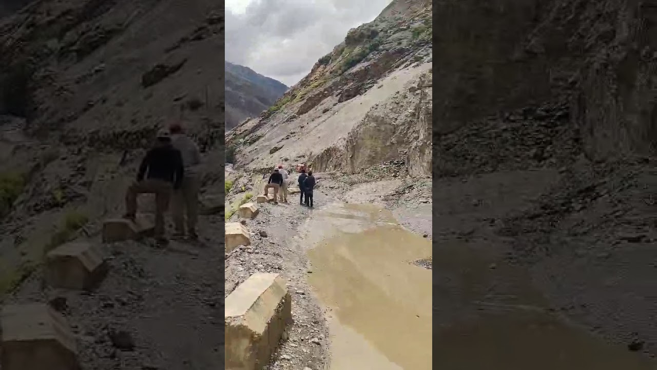 Land Slide at Spiti Valley