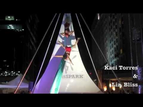 Kaci & Liz Partner Aerial Silks Duet at SPARKcon - YouTube