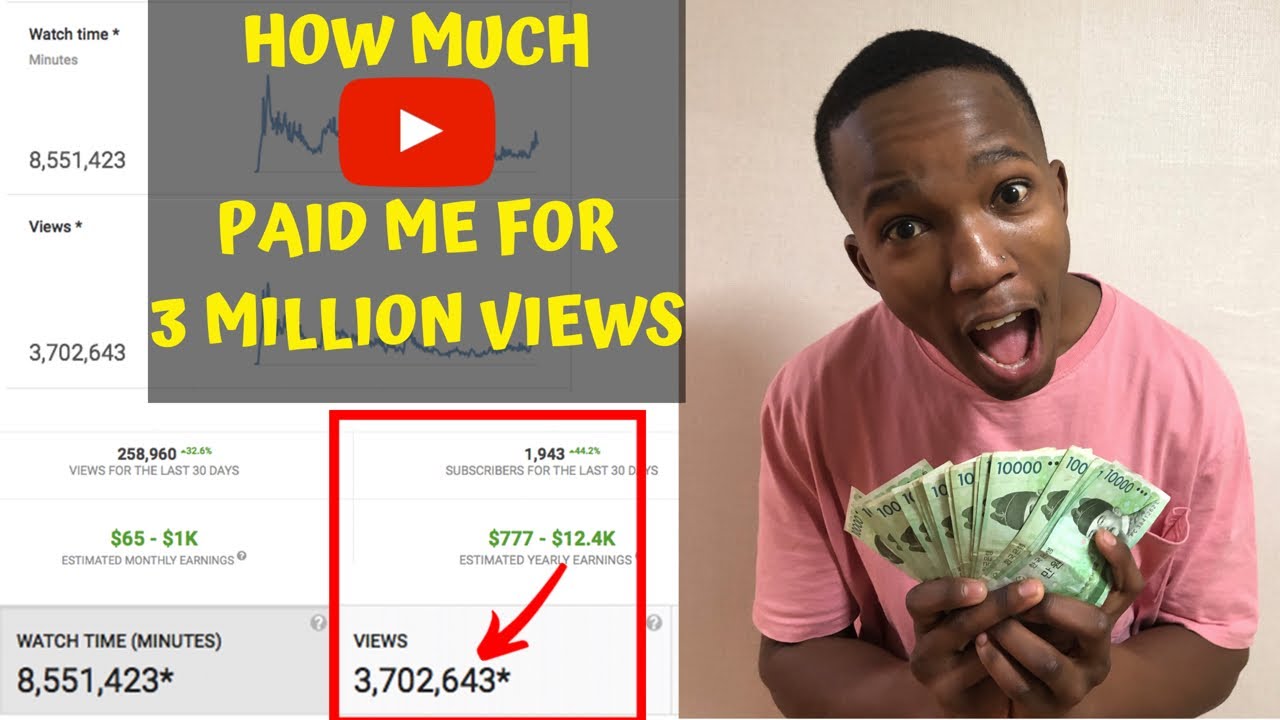 How Much YOUTUBE Paid ME For 3.6 Million Views (OMG) - YouTube
