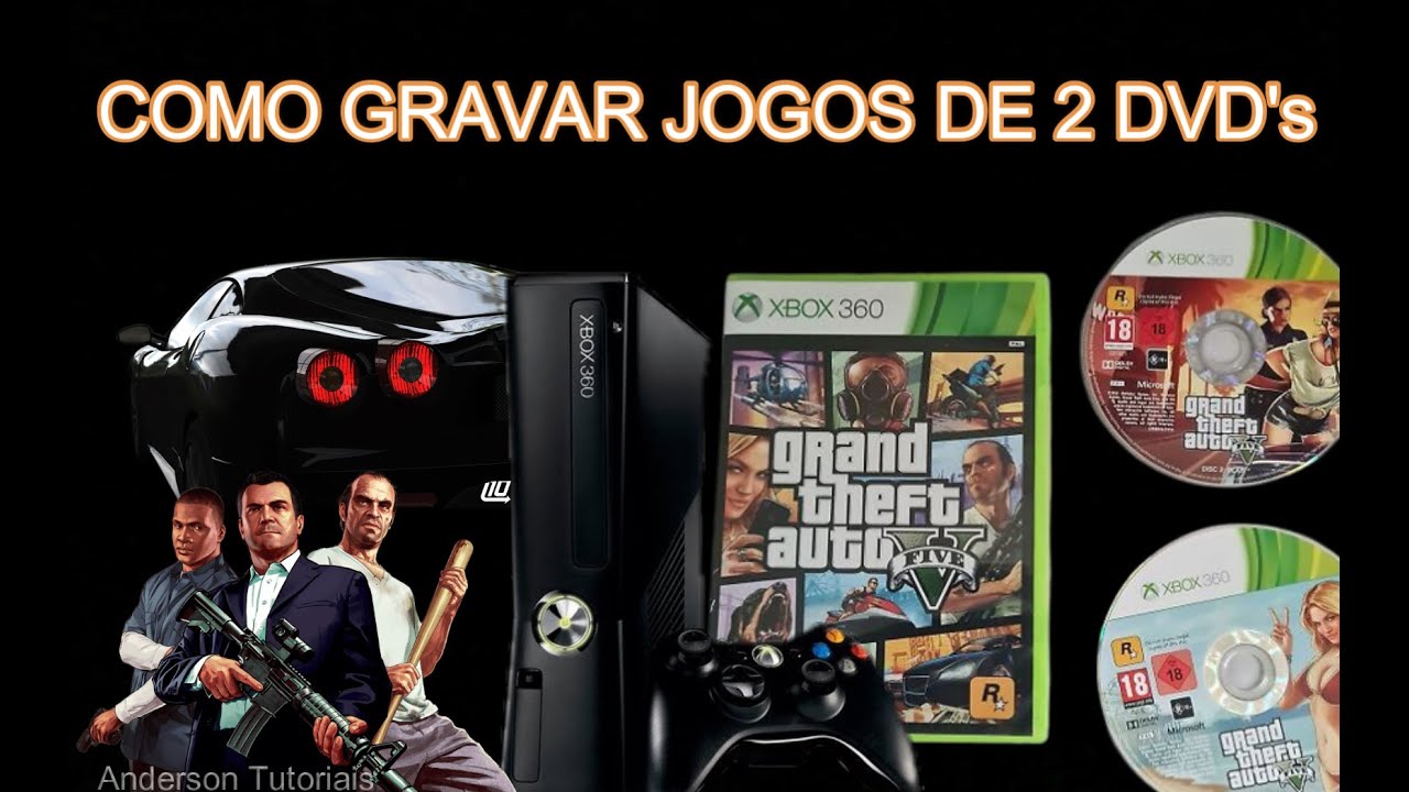 GTA 5 COM 2 DISCOS INSTALAÇÃO SEM ERROS #xbox360rgh 