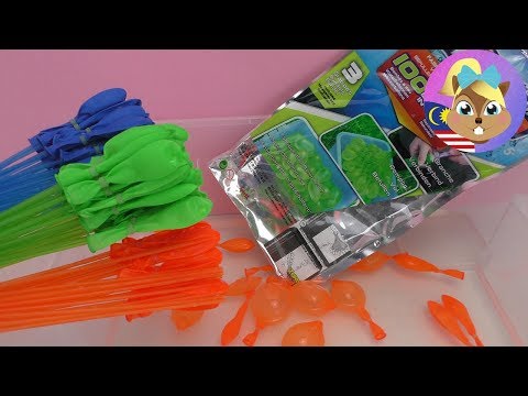 YouTube thumbnail: 100 bom air dalam 60 saat | BunchOBalloons - JANGAN BUAT macam ni!