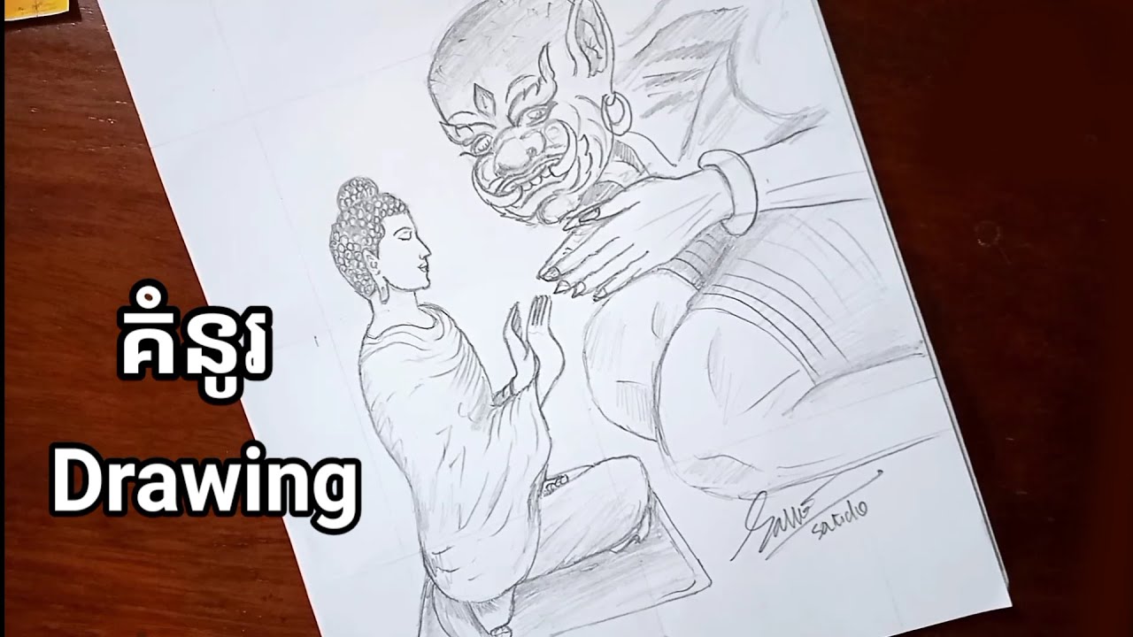 Painting of Buddha defeating the devil