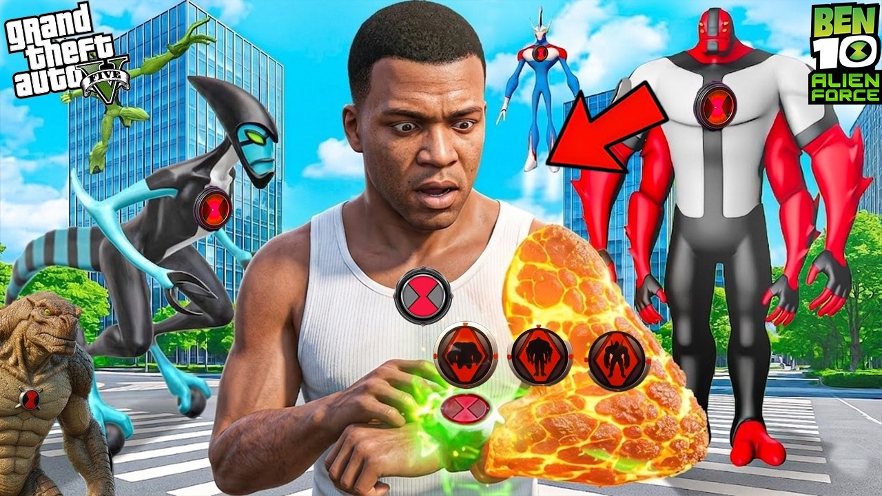Upgrade Red GTA V : Franklin's ULTIMATE UPGRADE RED Evil Omnitrix Powers Ben10 ...