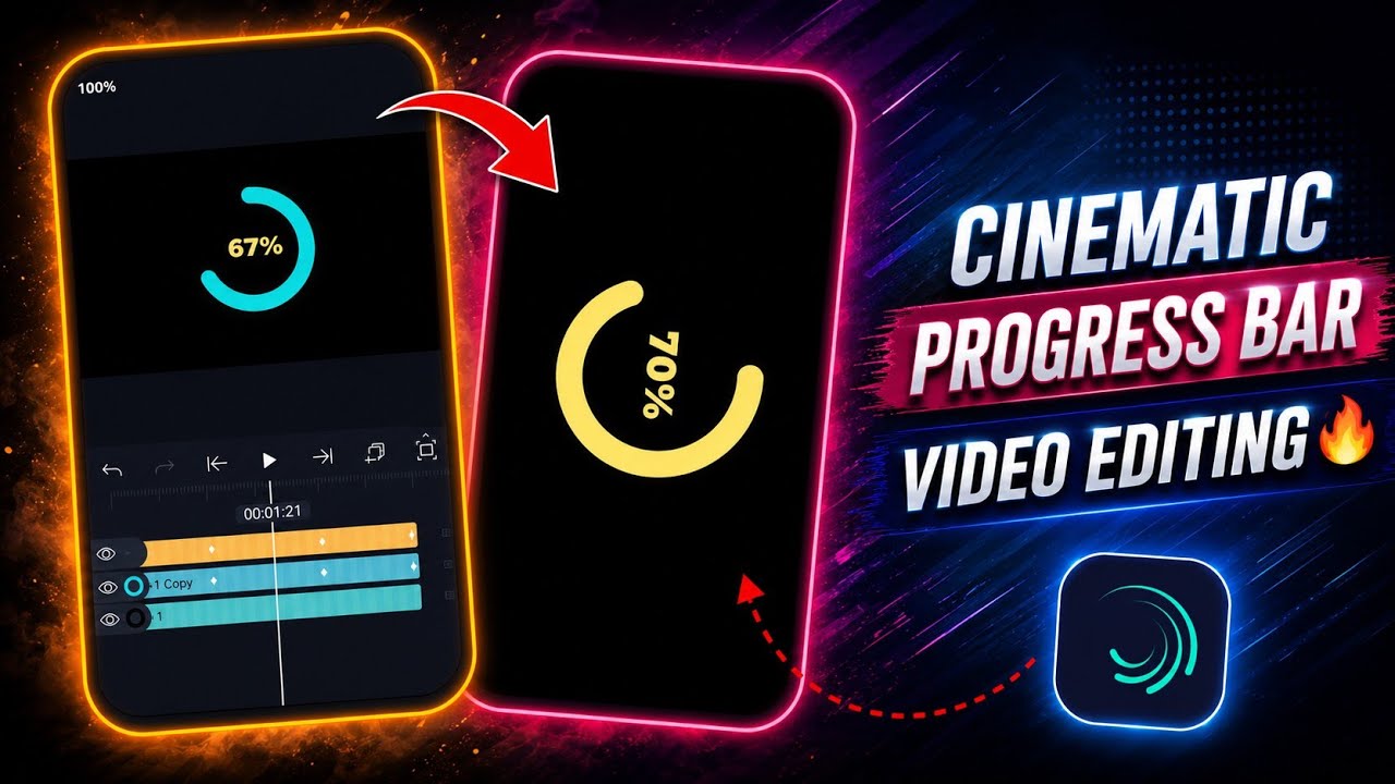 Alight Motion Progress Bar Animation Tutorial | Smooth Loading Circle ...